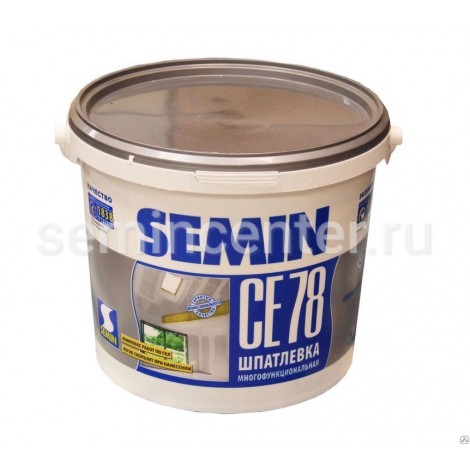 Шпатлёвка для заделки стыков ГКЛ Semin CE 78 GREY (серая крышка), 8 кг