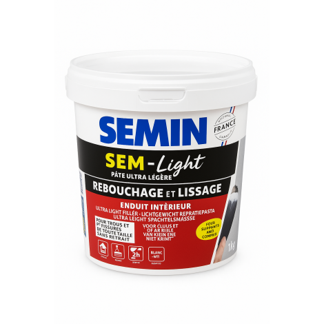 Шпатлёвка Semin Sem-Light, сверхлёгкая заполняющая
