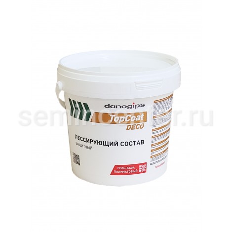 Защитно-декоративный лессирующий состав (гельбаза) Danogips TopCoat Deco 1кг